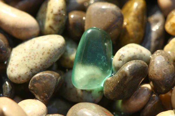 Wet Sea Pebbles Close — Stock Photo, Image