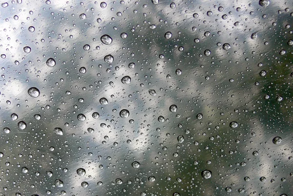 Abstract Texture Blurry Water Drops Glass — Stock Photo, Image