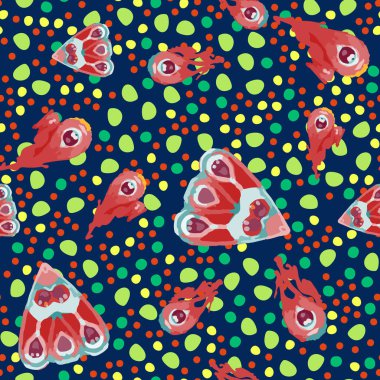 Vektör stilize tavus kuşu tüyü ile seamless modeli. Tek renkli şık arka plan