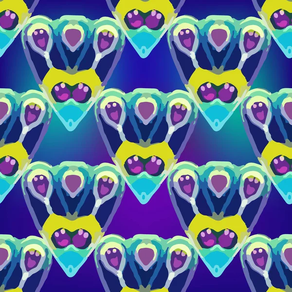 Vektör stilize tavus kuşu tüyü ile seamless modeli. Tek renkli şık arka plan