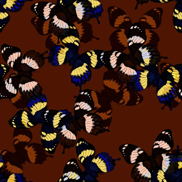 Vektör kelebek deseni. Soyut, kusursuz arkaplan.
