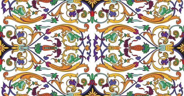 완벽 한 패턴 페르시아어 장식입니다. 빈티지 꽃 바로크 패턴, 이탈리아어 페르시아어. — 스톡 벡터