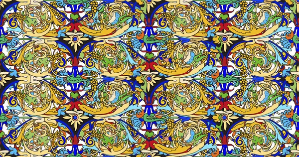 Χωρίς ραφή μοτίβο περσικής διακόσμησης. Vintage floral μοτίβο μπαρόκ, Ιταλικά Περσικά. — Διανυσματικό Αρχείο
