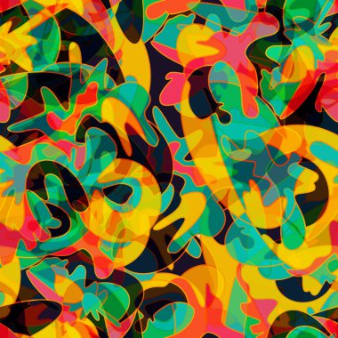 Parlak suluboya çok renkli arka plan farklı çizgileri ve dalgalar