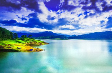 Umiam, yaz atış,: Meghalaya, India