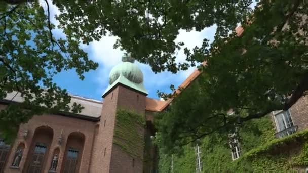 La cour de l'hôtel de ville de Stockholm, Suède — Video