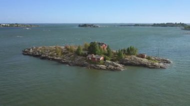 Helsinki bay görüntülerini havadan görünümü.