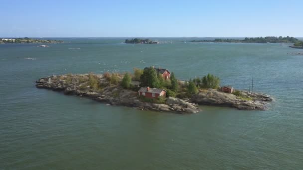 Helsinki bay görüntülerini havadan görünümü. — Stok video