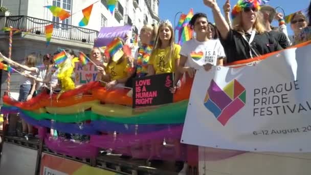 The Pride Parade in Oslo Norway — Stock Video
