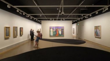 Oslo, Norveç'te Edward Munch Müzesi. Ziyaret edenler dahi başyapıtları hayranım.