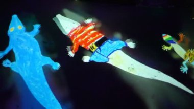 Sürükleyici interaktif grafik dijital kurulumları Teamlab tarafından