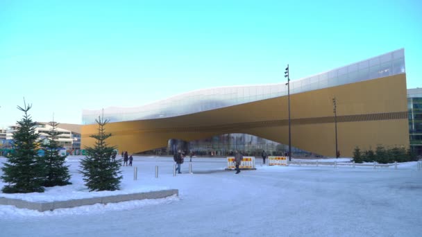 Biblioteca Central de la ciudad de Helsinki Oodi — Vídeos de Stock