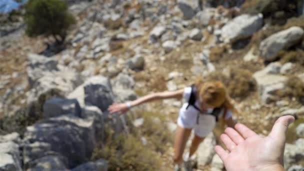 Young Climbers Rock Climbing — Stock Video