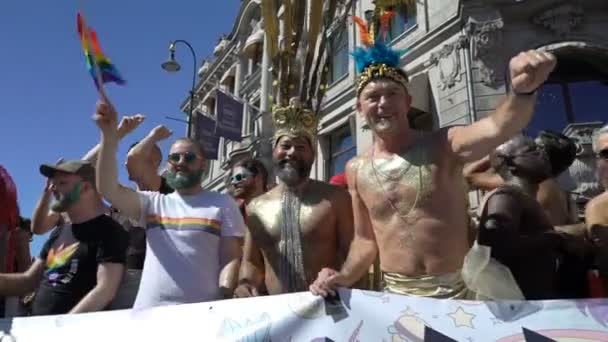 The Pride Parade in Oslo Norway — Stock Video