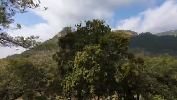 Panoramic motion tracking shot of the picturesque Mediterranean landscape. Mallorca, Spain — Stock Video