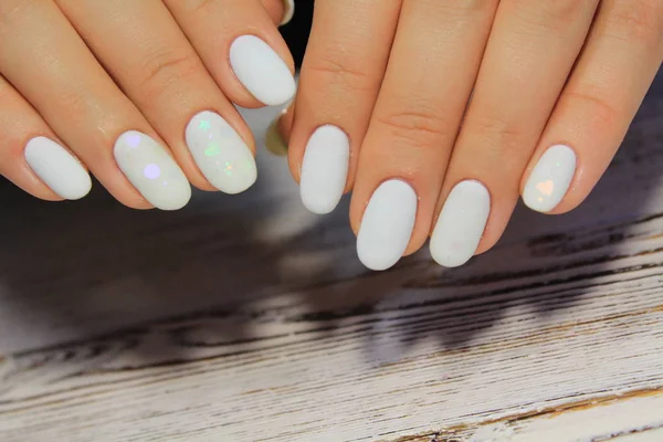 Design Brilhante Colorido Manicure Verão 2018 — Fotografia de Stock