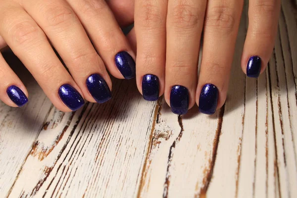 Unas Uñas Naturales Increíbles Manos Mujer Con Manicura Limpia — Foto de Stock