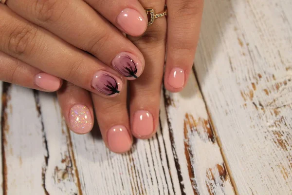 Close Mooie Vrouwelijke Handen Met Sexy Manicure — Stockfoto