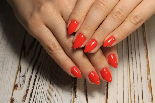 Giovani Manicure Design Migliori Unghie Smalto Gel — Foto Stock