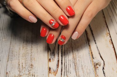 Noel Nail sanat manikür. Kış tatili stili