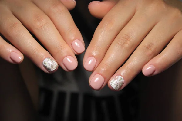 Jeugd Manicure Ontwerp Beste Nagels Gel Lak — Stockfoto