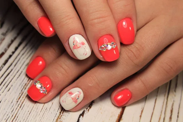 Diseño Manicura Juvenil Mejores Uñas — Foto de Stock