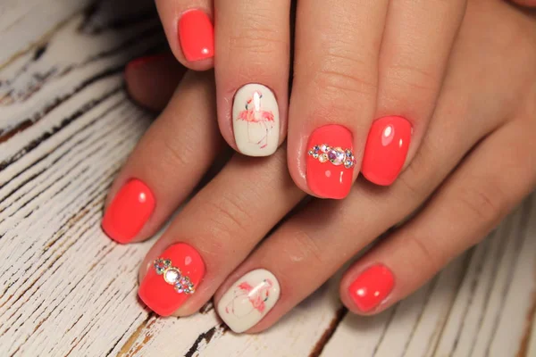 Diseño Manicura Juvenil Mejores Uñas — Foto de Stock