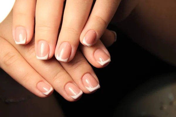 Belleza Las Uñas Naturales Manicura Limpia Perfecta —  Fotos de Stock