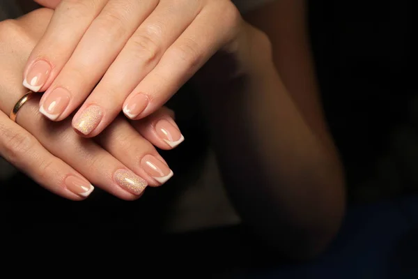 Betoverend Mooie Manicure Achtergrond Van Een Trendy Textuur — Stockfoto