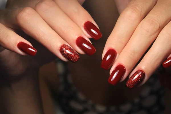 Manicure Moda Con Design Una Bella Texture — Foto Stock