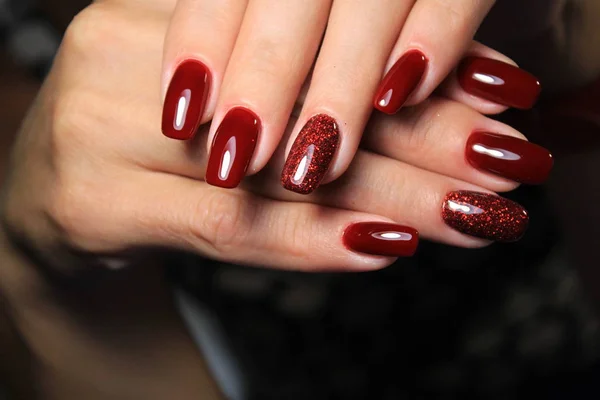 Bella Manicure Glamour Uno Sfondo Texture Alla Moda — Foto Stock