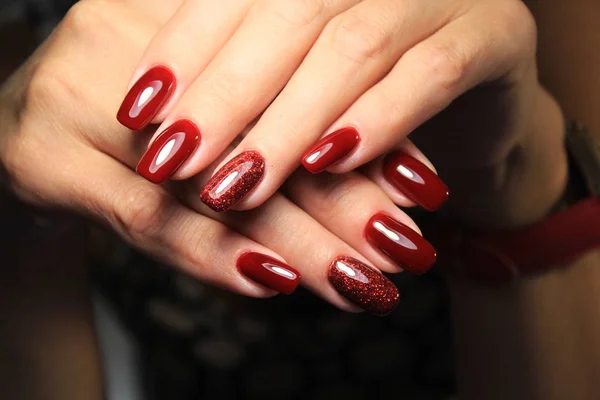 Beleza Das Unhas Naturais Perfeito Manicure Limpo — Fotografia de Stock