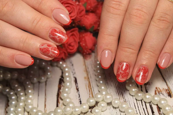 Youth Manicure Design Best Nails — Stock Photo, Image