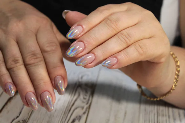 Jovens Manicure Design Melhores Unhas — Fotografia de Stock