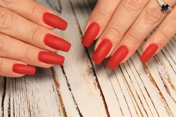 Unas Uñas Naturales Increíbles Manos Mujer Con Manicura Limpia —  Fotos de Stock