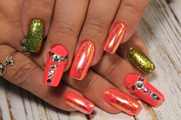 Diseño Manicura Juvenil Mejores Uñas —  Fotos de Stock