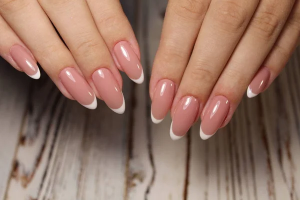 Manicure Paznokcie Paznokcie Nail Polski Projekt Artystyczny — Zdjęcie stockowe