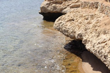 Mısır'daki Akdeniz Denizi'nin kıyısında