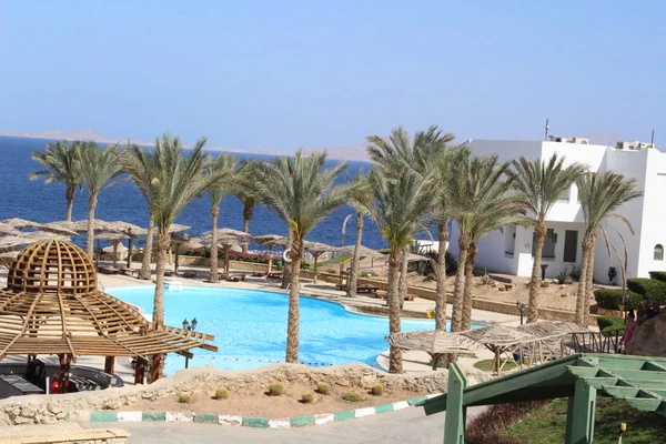 エジプトのホテルのエリアの美しさ — ストック写真
