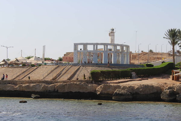 Вид с яхты на побережье Красного моря
