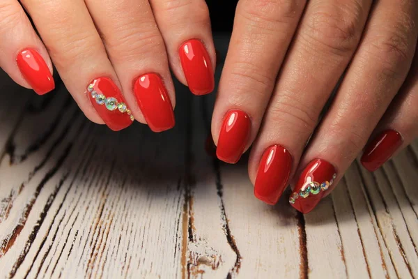 Mode Manicure Met Een Ontwerp Een Mooie Textuur — Stockfoto