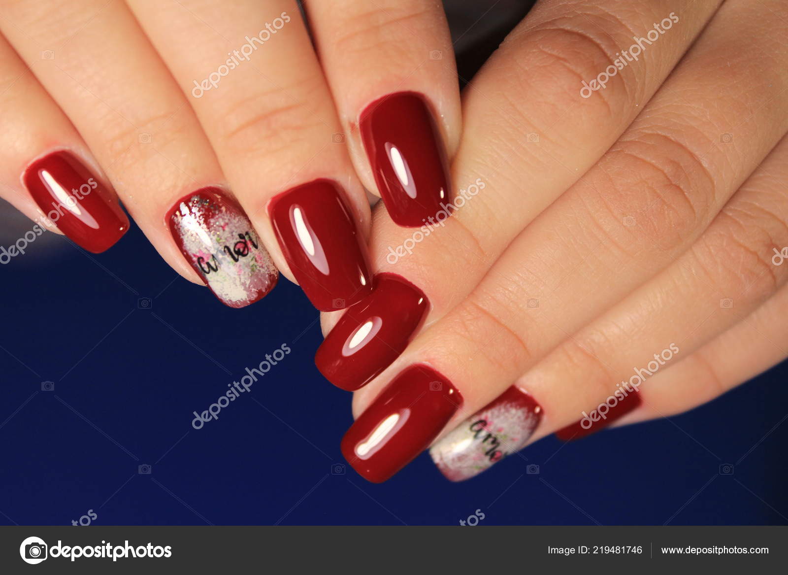 Closeup Woman Hands Nail Design Trendy Crackle Nail Polish Manicure Stock Photo Image By C Smirmaxstock