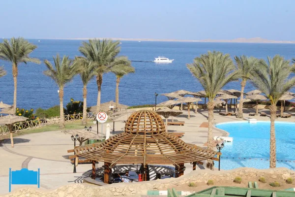 Вид Реку Нил Закате Асуане Египет — стоковое фото