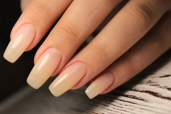 Karácsonyi Nail Art Manikűr Téli Üdülés Stílus Világos — Stock Fotó