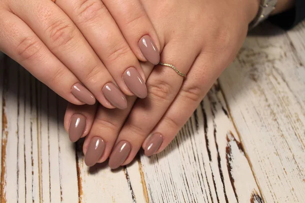 Manicure Projekt Paznokcie Lakierem Zmienia Kolor — Zdjęcie stockowe