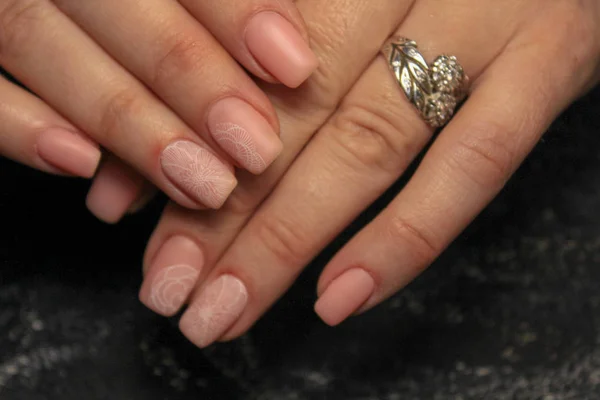 Belleza Las Uñas Naturales Perfecto — Foto de Stock