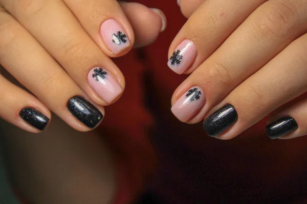 Fashionable design of manicure from girls