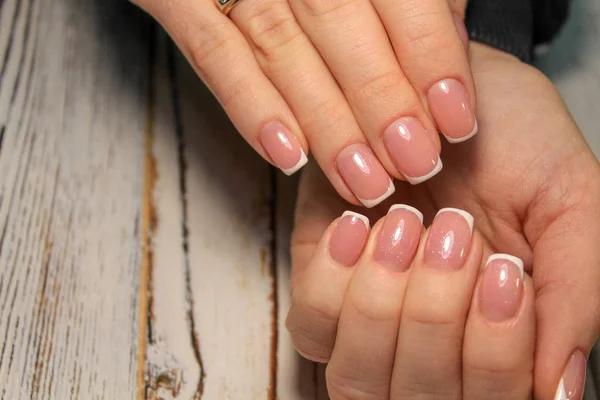 Schoonheid Van Natuurlijke Nagels Perfecte — Stockfoto