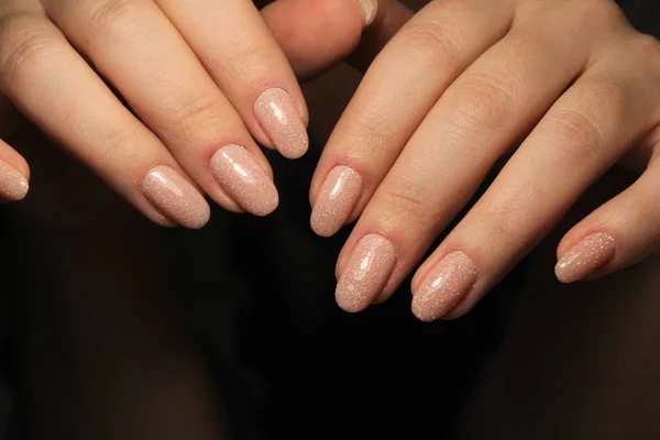 Świąteczny Manicure Paznokci Winter Holiday Styl Jasny Manicure Klejnotów Choinki — Zdjęcie stockowe