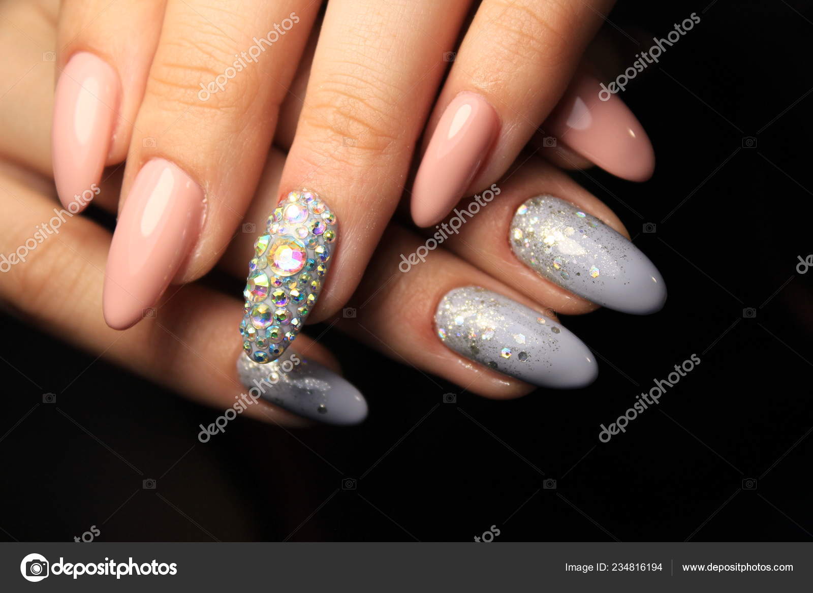 Premium Photo | CloseUp of Female Hands Featuring Artistic Nail Designs
